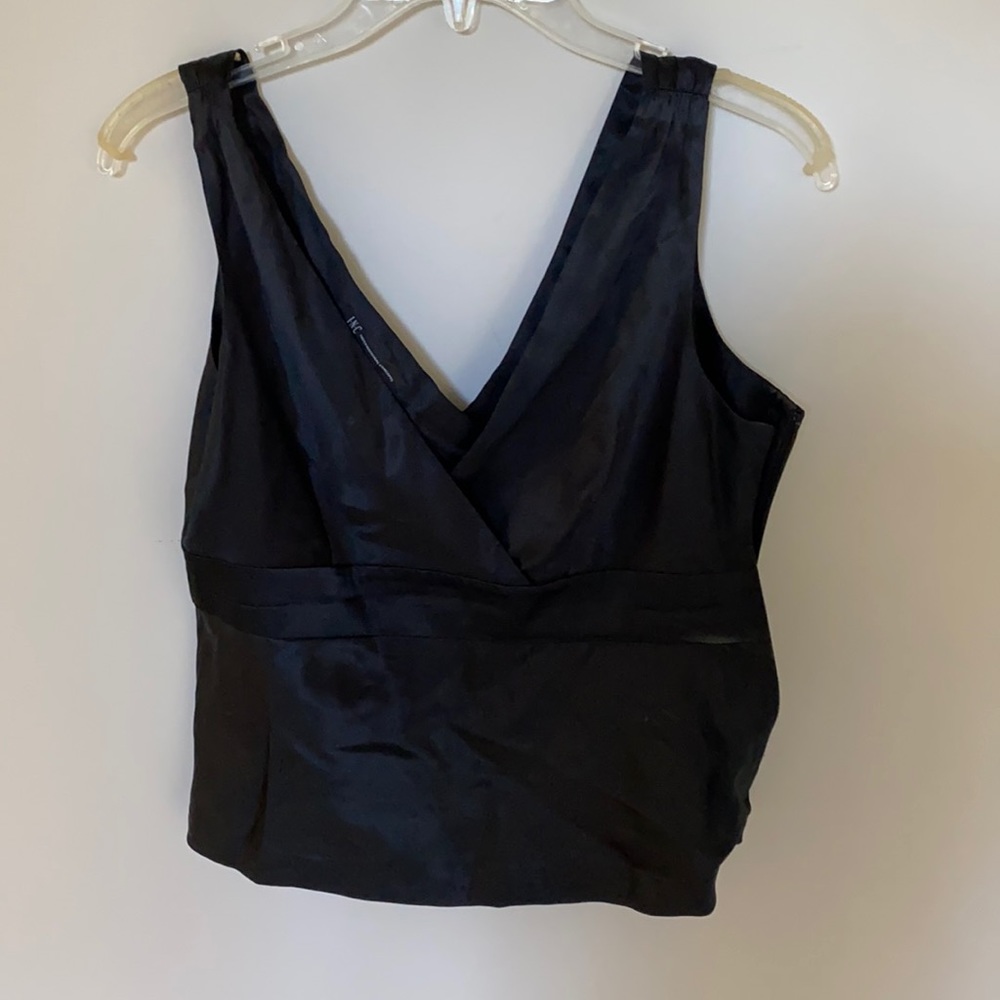 Inc black silk tank